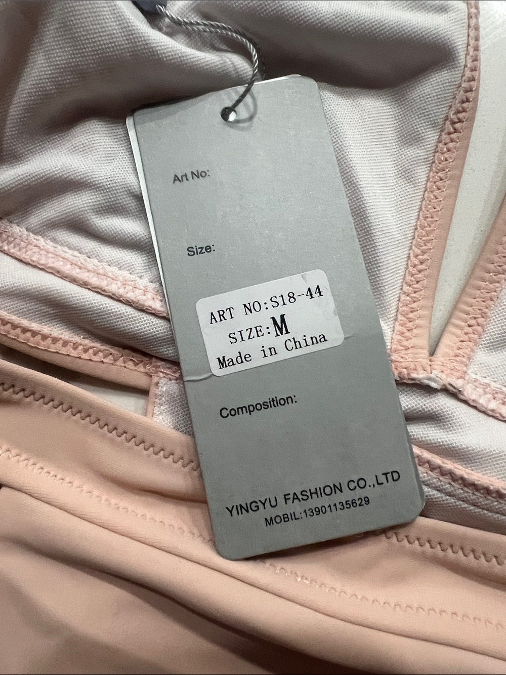 Aritzia Women's Halter One-Piece Swimsuit in Blush Nude - Picture 3 of 4